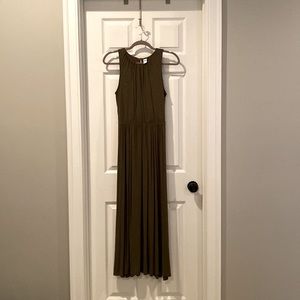 Olive green maxi dress